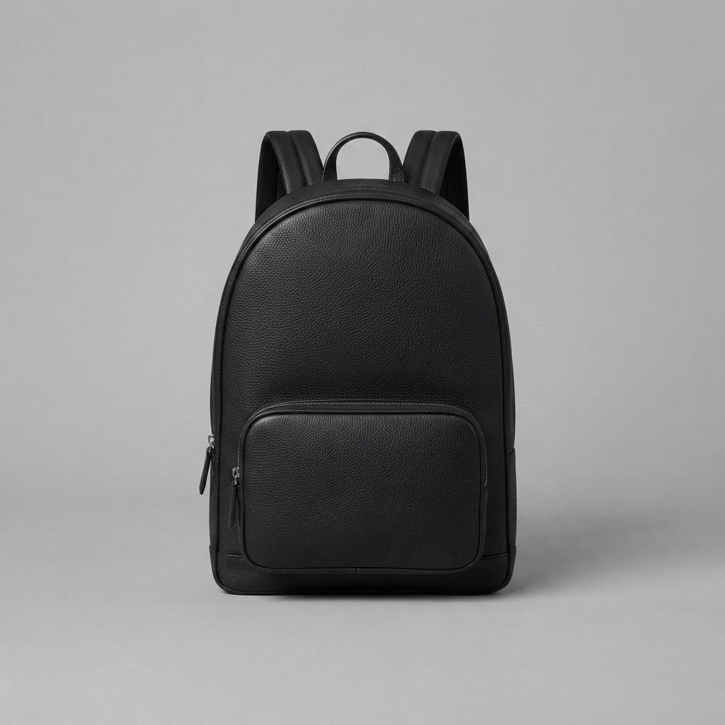 Mini Black Walker Cow Leather Backpack