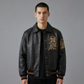 Urban Elite Leather Varsity Jacket – Premium Real Leather Letterman