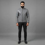 Men's Shinny Grey Biker Jacket