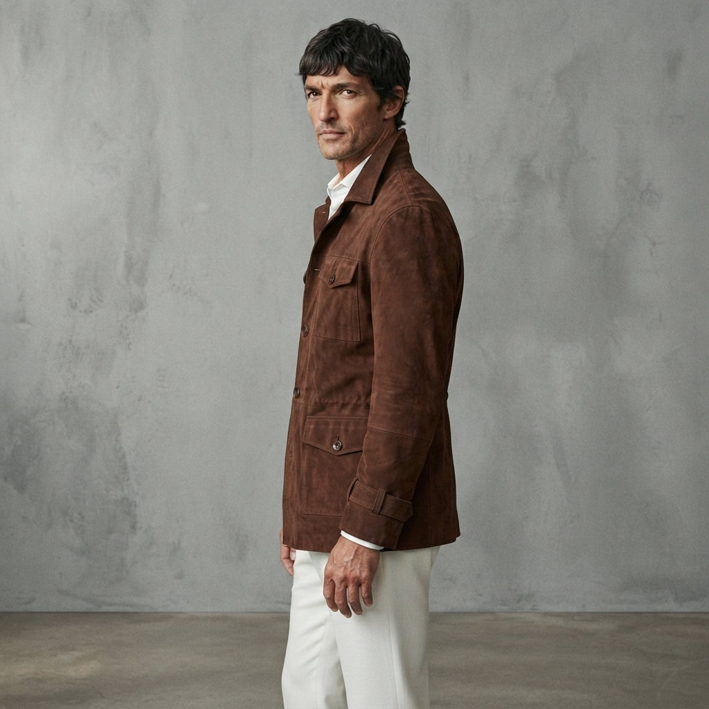 Brown Field Leather Jacket