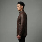 Men's Black Handmade Genuine Leather Jacket