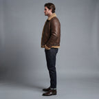 Men B3 Brown Shearling Leather Jacket