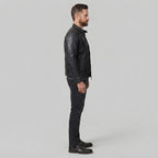 Men's Black Cafe Racer Jacket