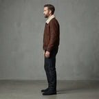 Buy Men's Suede Genuine Leather Bomber Jacket