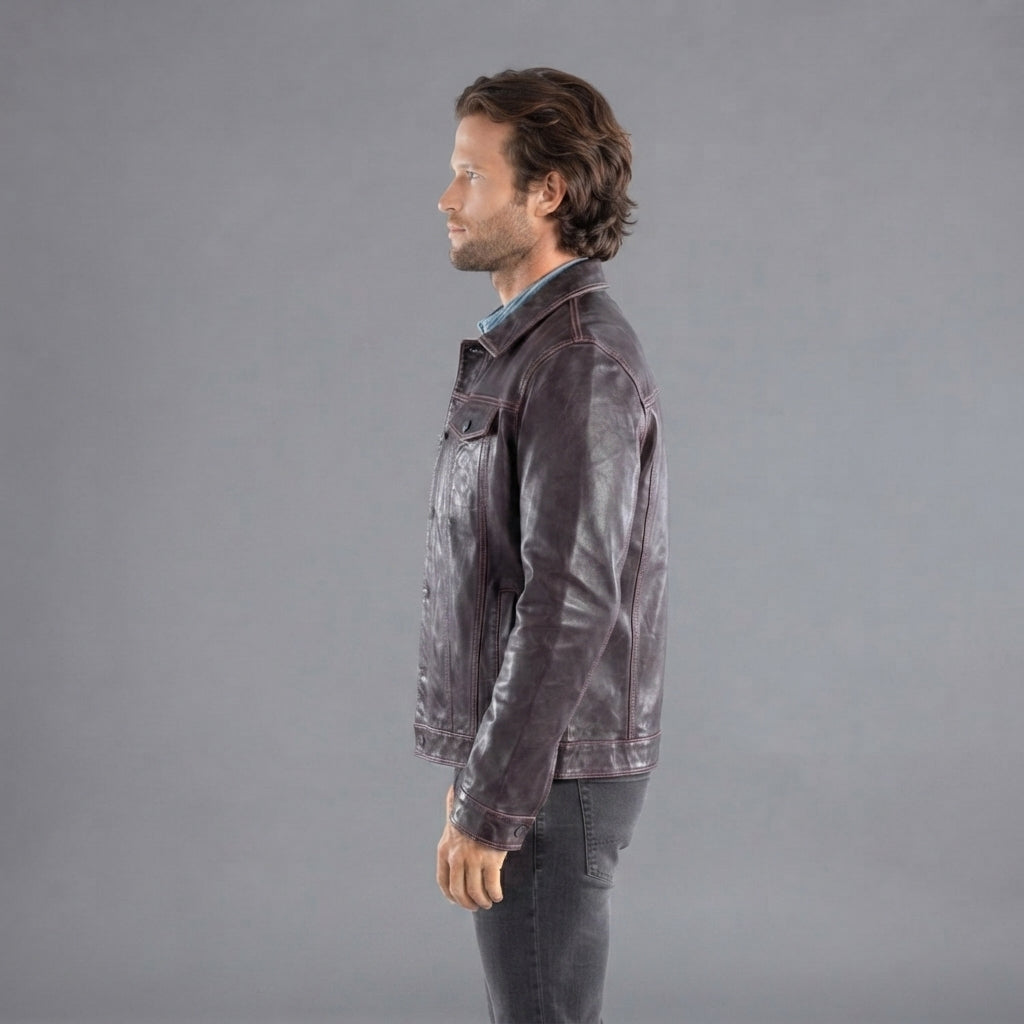 Men's Brown Scully Leather Jacket