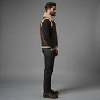 Men's Brown Shearling Leather Vest - Leather Outlet