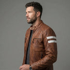 Men's Red Leather Jacket