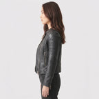 Buy Women's Black Leather Motorcycle Jacket