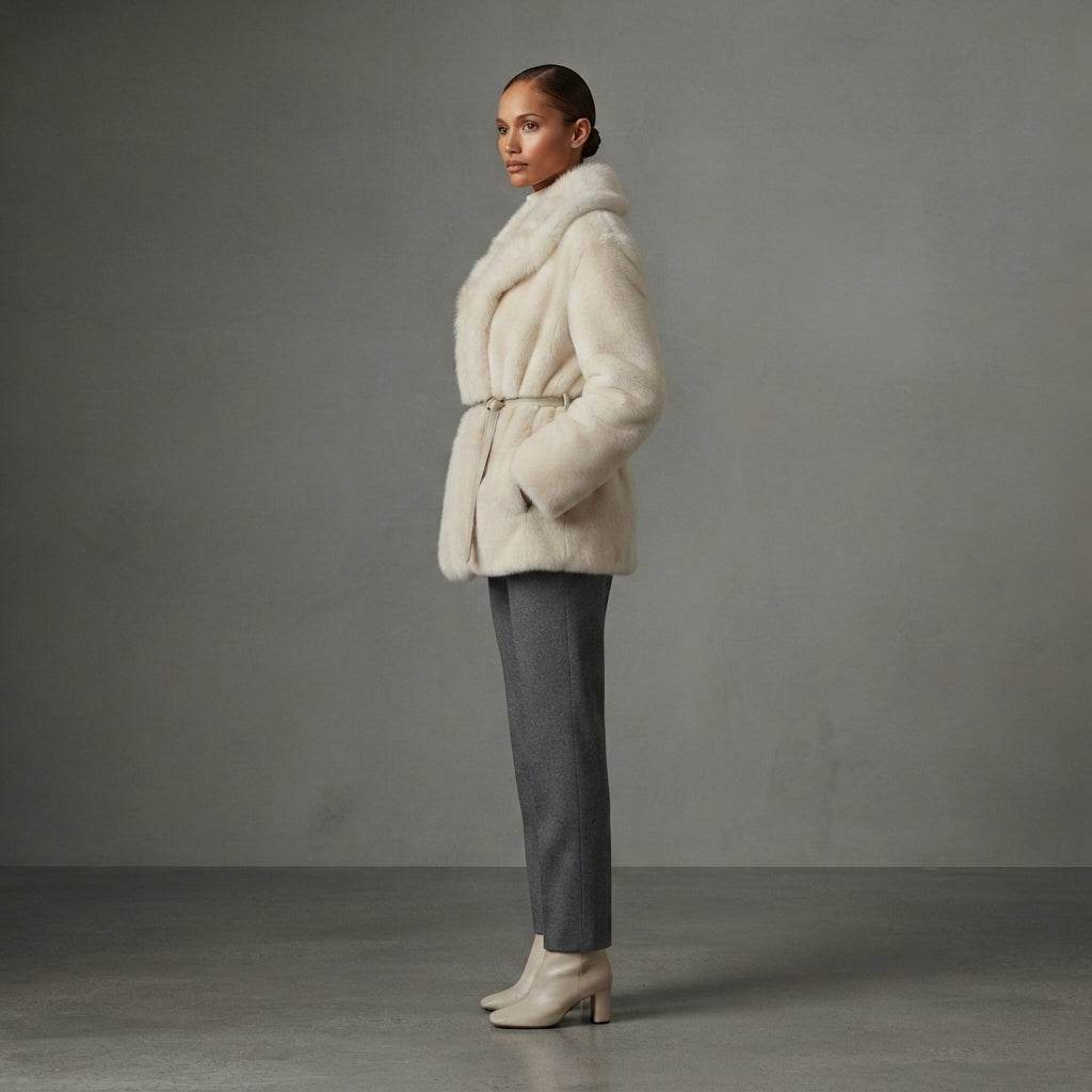 Women's White Shearling Jacket