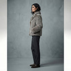 Women's Grey Shearling Jacket