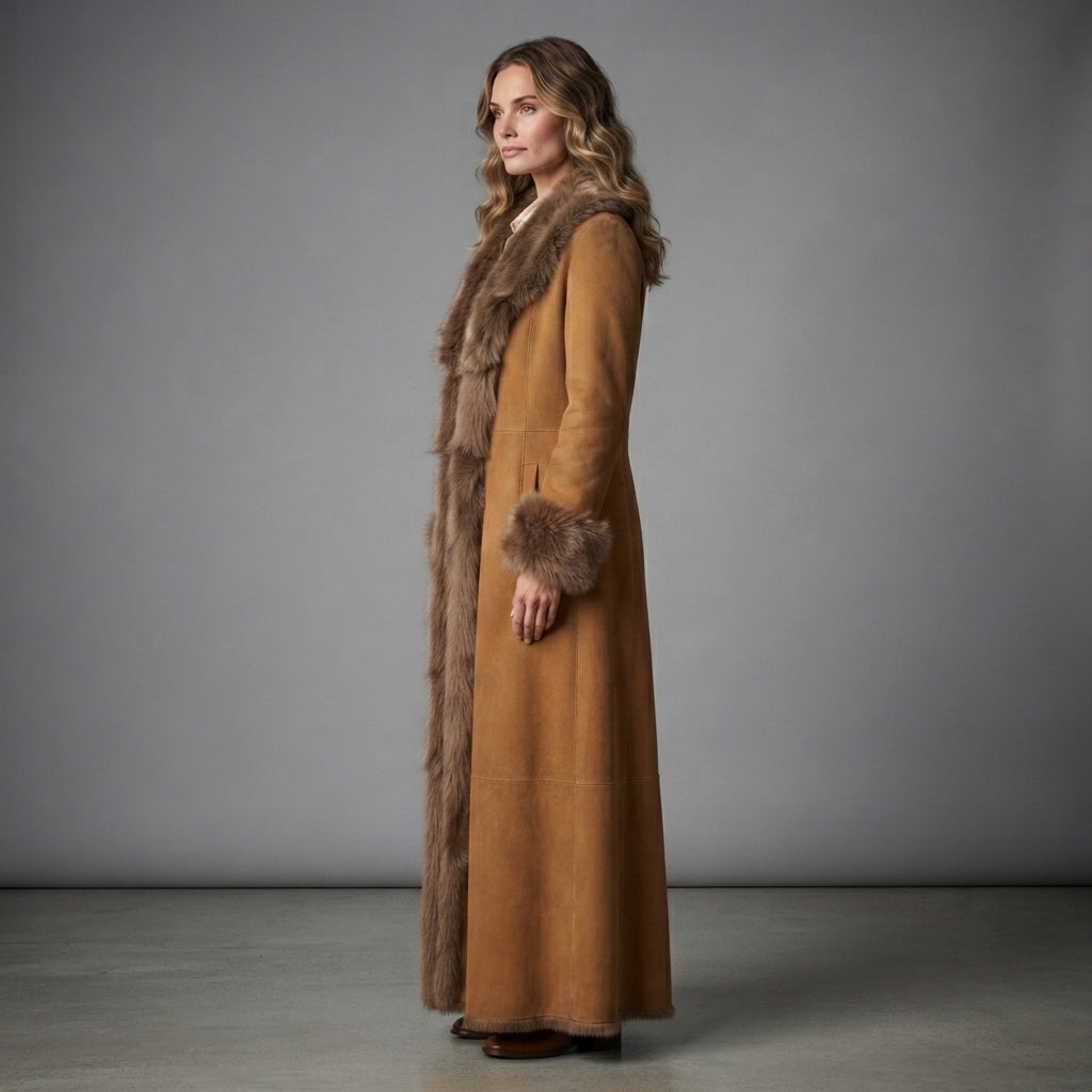 Buy Women's Brown Sheepskin Coat