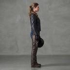 Women Black and Purple  Leather Chaps
