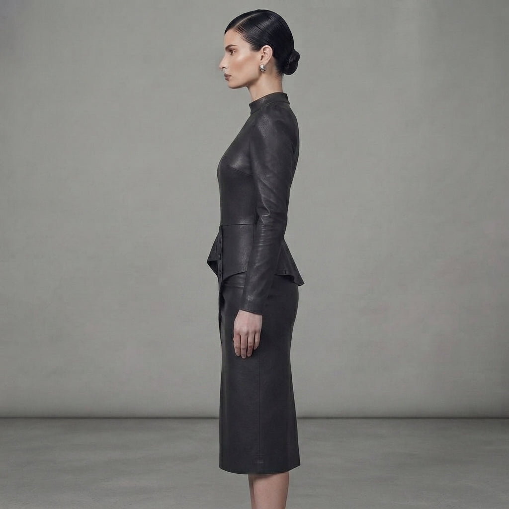 Buy Women's Black Leather Dress