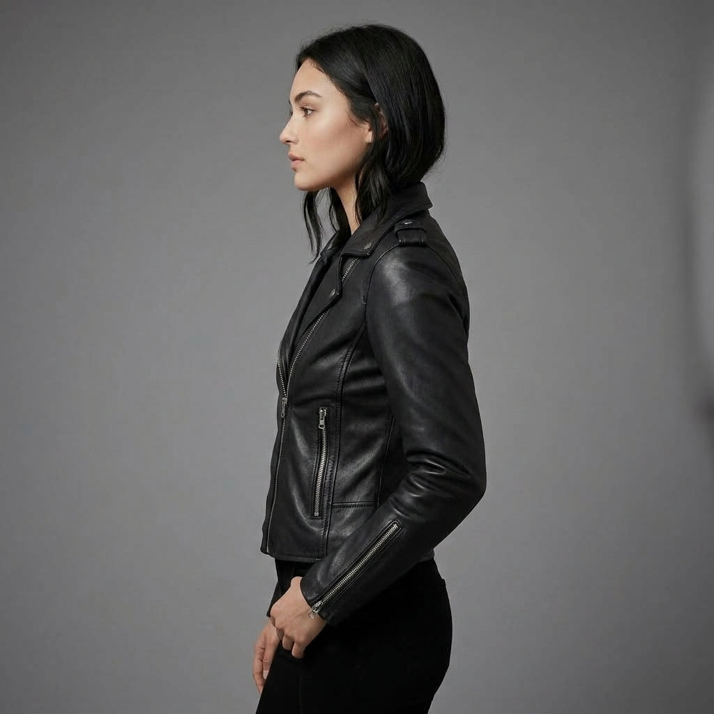 Women's Black Leather Jacket