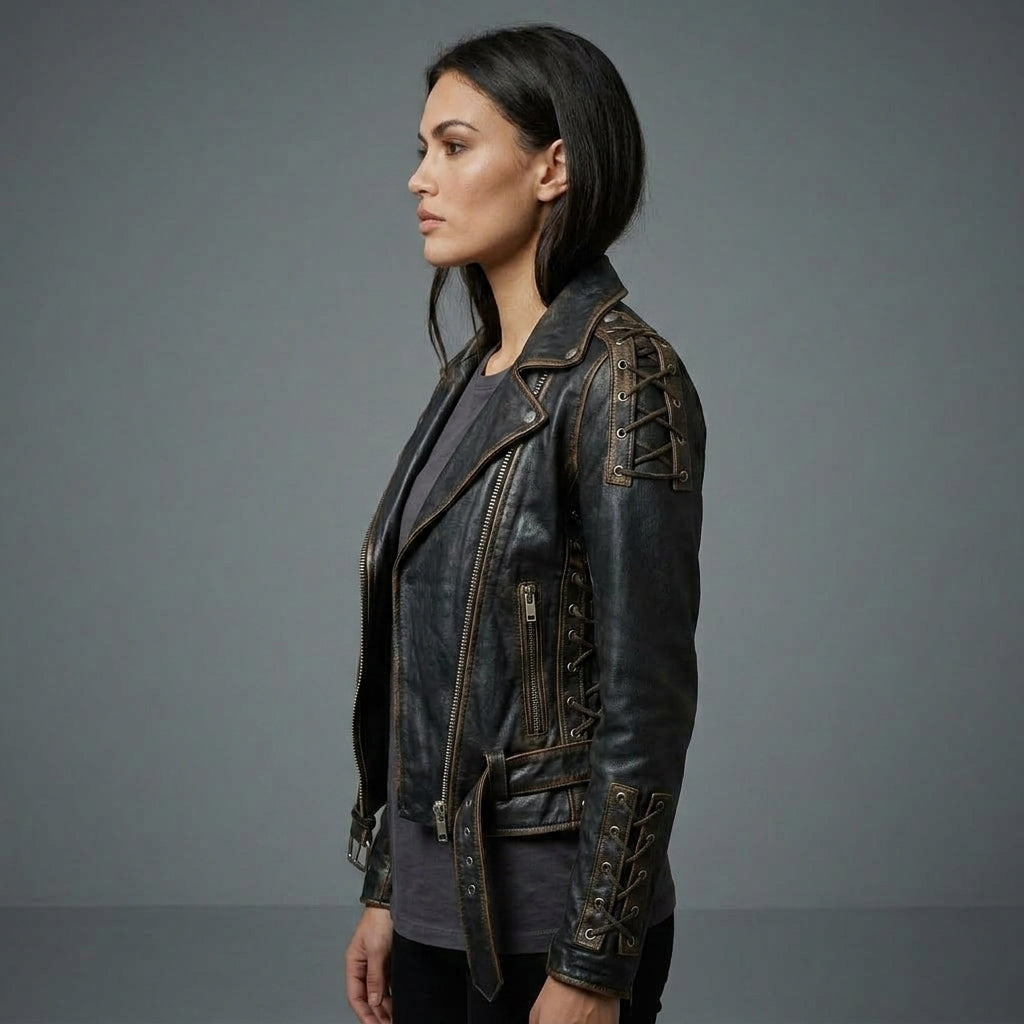 Women's Black Leather Jacket