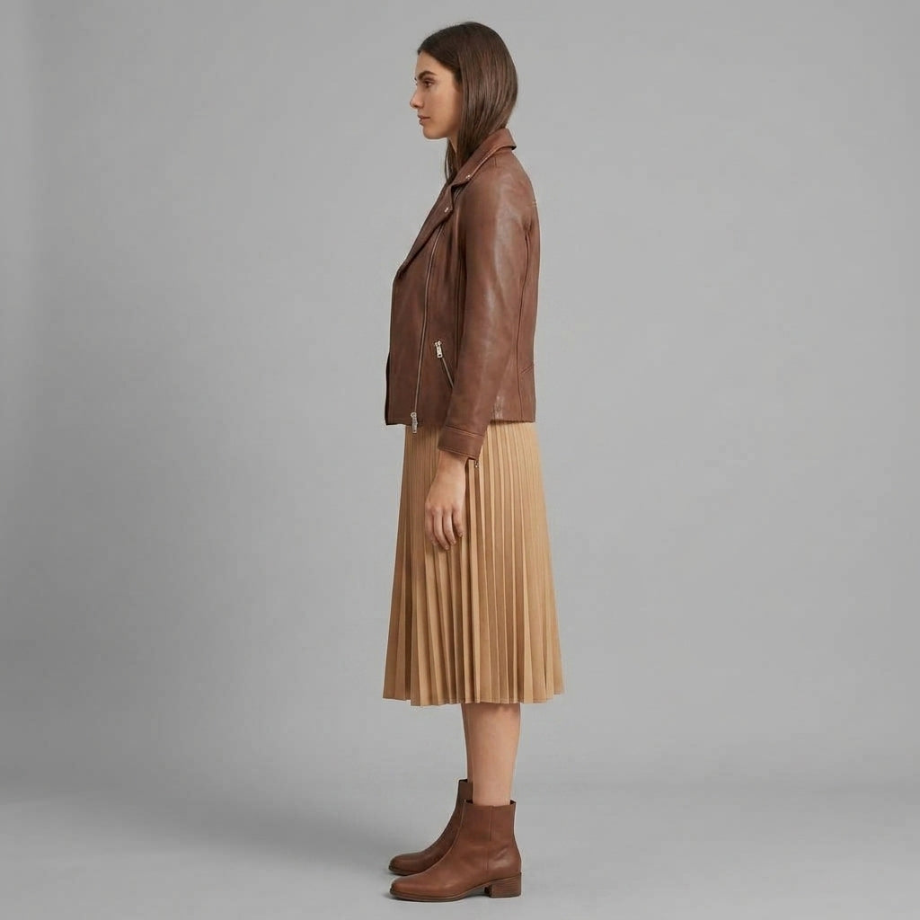 Women's Brown Leather Jacket