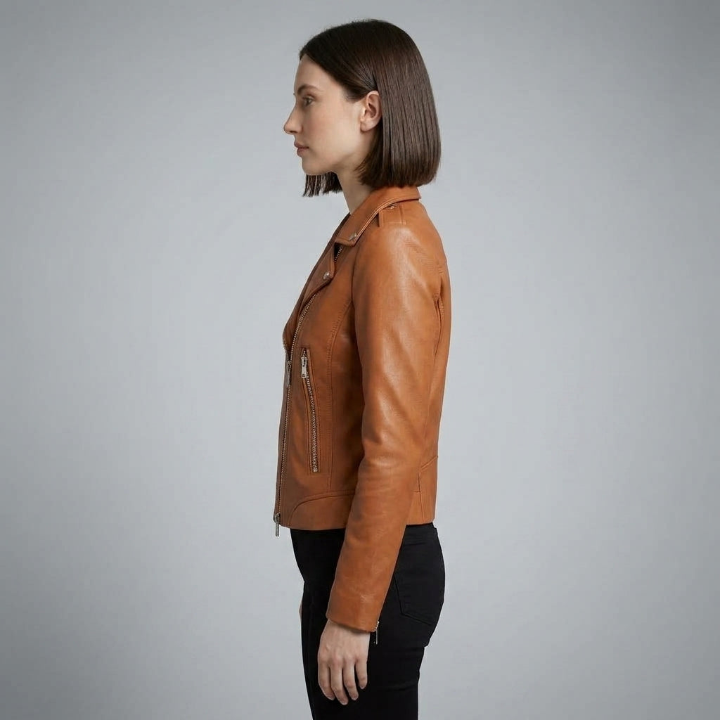 Women's Brown Leather Jacket