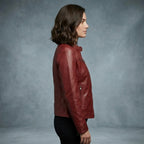 Buy Women's Red Leather  Jacket