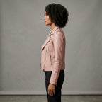 Buy Women's Pink Leather  Jacket