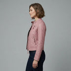 Buy Women's Pink Leather  Jacket