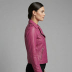 Buy Women's Pink Leather  Jacket