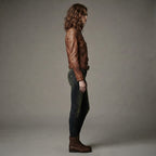 Women's  Brown distressed Leather Jacket