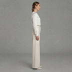 Women's White Leather Pant