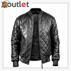 Street Style Leder Bomberjacke Herren