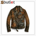 Bikerjacke aus Kunstleder mit Nieten
