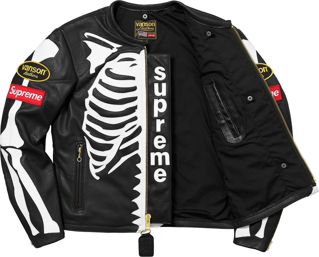Supreme x Vanson Skeleton Leather Jacket