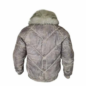 V-Bomber style Winter Leather Jacket Leather Outlet