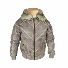 Load image into Gallery viewer, V-Bomber style Winter Leather Jacket Leather Outlet
