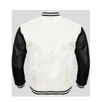 Varsity Multi-color Wool Varsity Letterman Bomber Jacket Leather Outlet