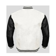 Load image into Gallery viewer, Varsity Multi-color Wool Varsity Letterman Bomber Jacket Leather Outlet
