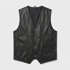 Men’s California Style Motorcycle Leather Vest – Biker Riding Vest