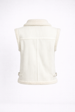 Load image into Gallery viewer, Women's White Teddy Shearling Vest
