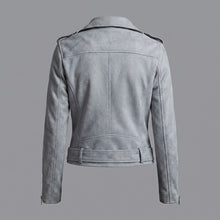 Laden Sie das Bild in den Galerie-Viewer, Women's Cropped Suede Moto Jacket
