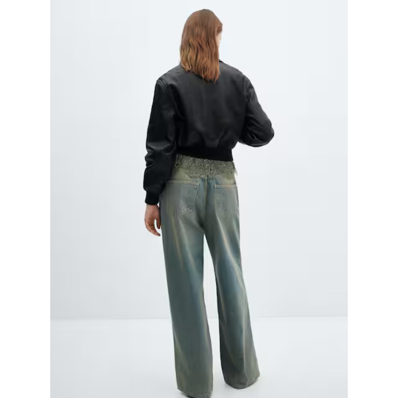 Damen Vintage Handmade Bomber-Lederjacke
