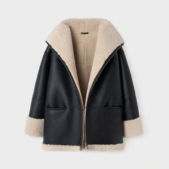 Women’s B3 RAF Sheepskin Aviator Shearling Leather Jacket