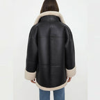 Damen B3 RAF Schaffell Piloten Shearling Lederjacke