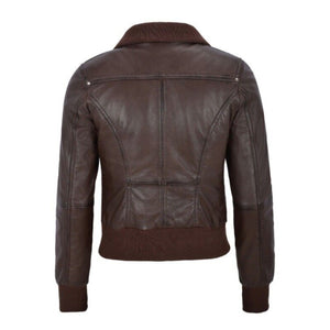 Women's Brown Lambskin Leather Jacket Leather Outlet