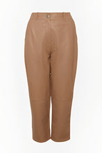 Load image into Gallery viewer, Women&#39;s Classic Beige Leather Pants
