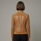 Women's Suede & Leather Single-Breasted Jacket