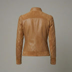 Women's Suede & Leather Single-Breasted Jacket