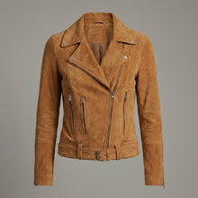 Laden Sie das Bild in den Galerie-Viewer, Women's Suede Leather Jacket
