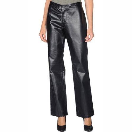 "High-Rise Luxe Lederhose"