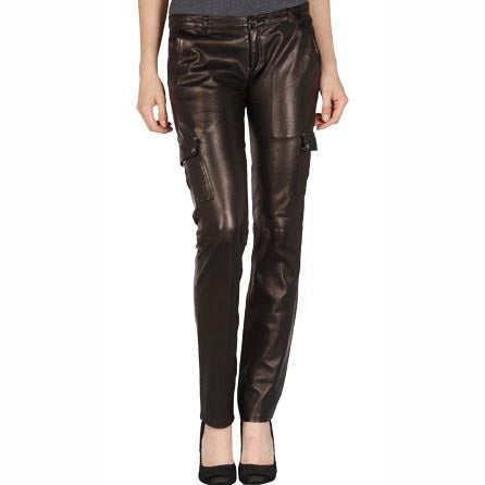 Damen-Lederhose Urbane Haute Schwarz