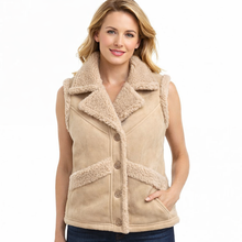Laden Sie das Bild in den Galerie-Viewer, Women's Tan Shearling Vest
