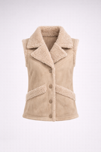 Laden Sie das Bild in den Galerie-Viewer, Women's Tan Shearling Vest
