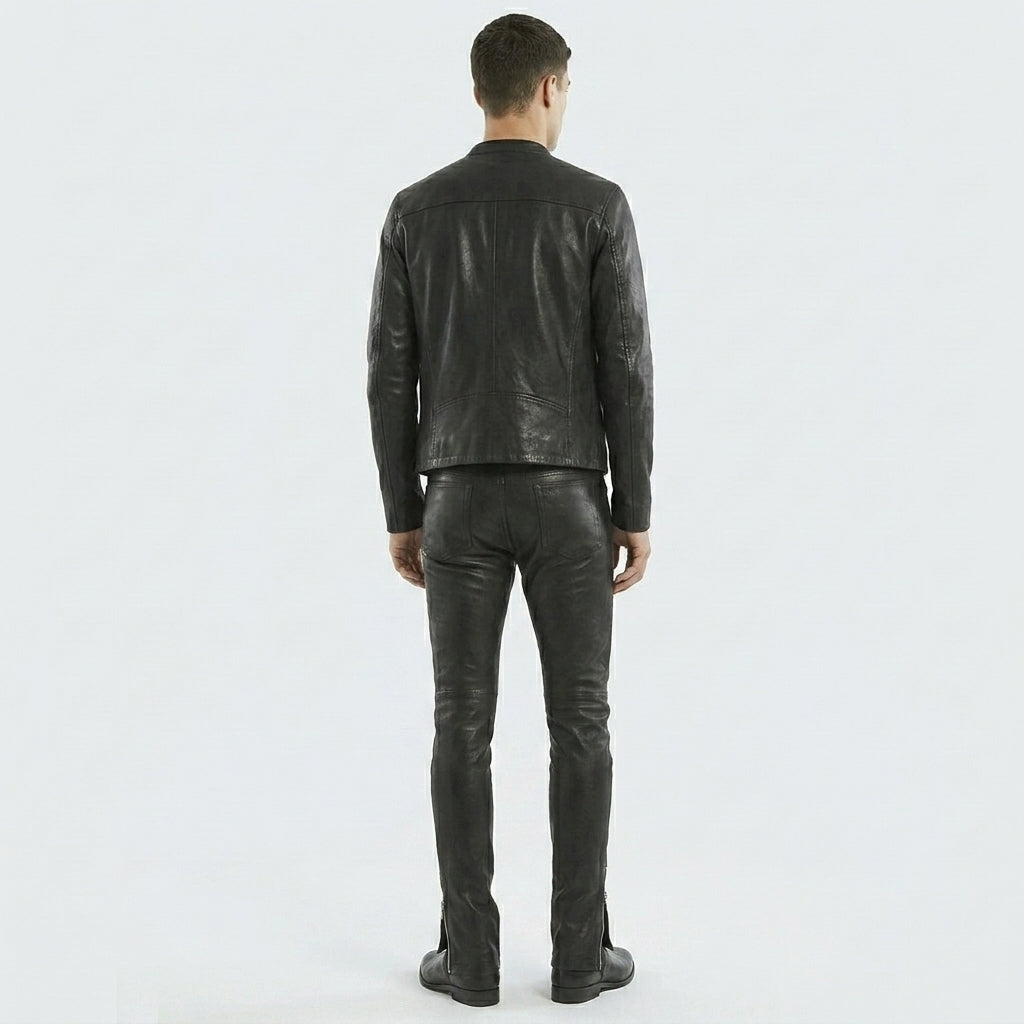 Men’s Leather Biker Pants – Motorcycle Riding Pants